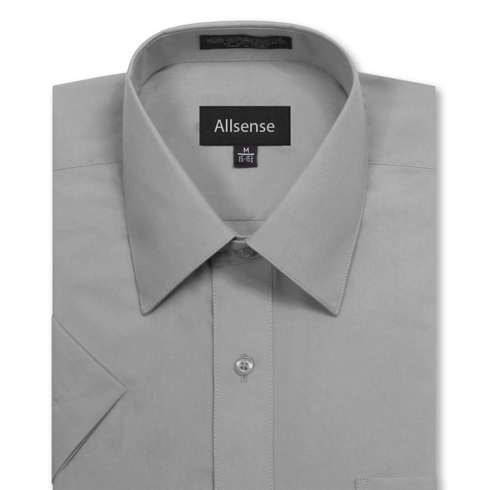 Men's Regular Fit Short-Sleeve Dress shirt LtGrey